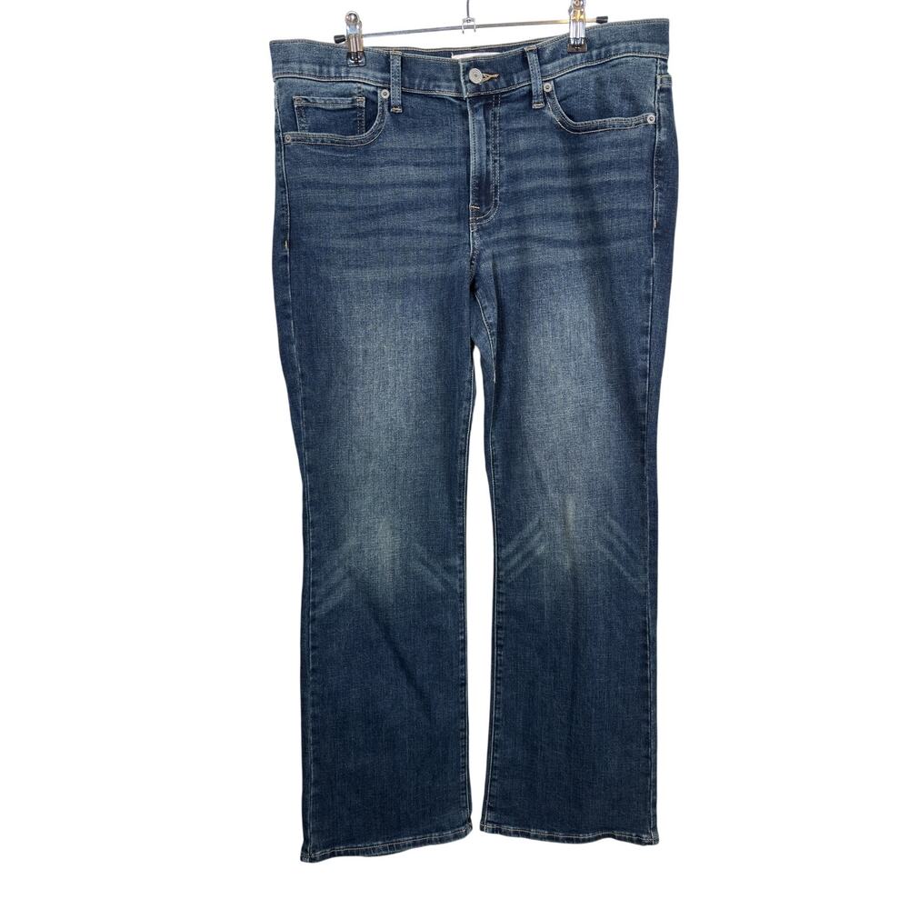 Lucky Brand Sweet Boot Jeans Womens 12/31 Blue Mid Rise Dark Wash Stretch